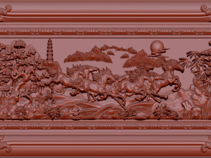 horse relief for cnc 3D Druckmodell