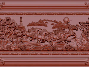 horse relief for cnc 3D Print Model
