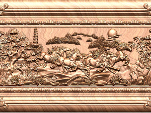 horse relief for cnc 3D Druckmodell