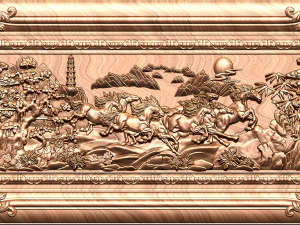 horse relief for cnc 3D Print Model