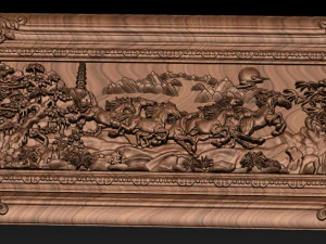 horse relief for cnc 3D Print Model