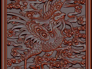 Phoenix houtsnijwerk 3D printmodel