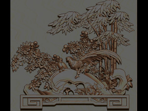 Peace bamboo 3d print model 3D 打印模型
