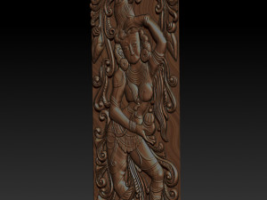 lord vishnu as mohini with amrit kalash cnc carving Model do druku 3D