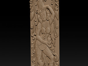 lord vishnu as mohini with amrit kalash cnc carving Model do druku 3D
