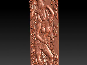 lord vishnu as mohini with amrit kalash cnc carving Model do druku 3D
