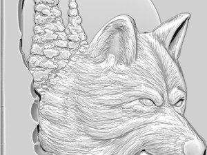 wolf 3d stl reliefs for cnc machines Model Cetak 3D
