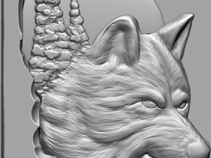 wolf 3d stl reliefs for cnc machines Model Cetak 3D