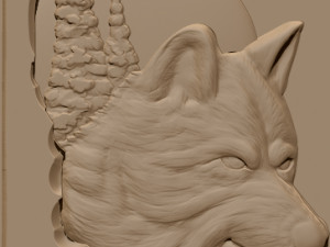 wolf 3d stl reliefs for cnc machines Model Cetak 3D