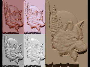 wolf 3d stl reliefs for cnc machines 3D Print Model