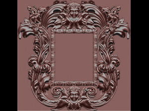 mirror classical carved frame 3D Print Model