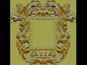 mirror classical carved frame 3D Print Model