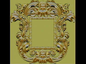 specchio con cornice classica intagliata Modello di stampa 3D
