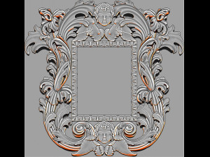 mirror classical carved frame 3D Print Model