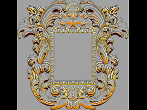 mirror classical carved frame 3D Print Model