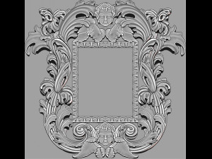 mirror classical carved frame 3D Print Model