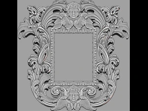 specchio con cornice classica intagliata Modello di stampa 3D