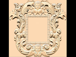 mirror classical carved frame 3D Print Model
