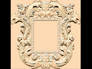 specchio con cornice classica intagliata Modello di stampa 3D