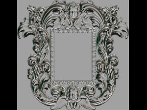 mirror classical carved frame 3D Print Model