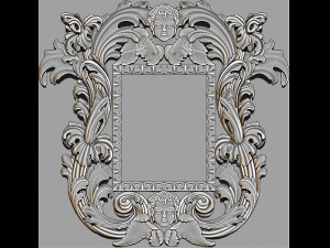mirror classical carved frame 3D Print Model