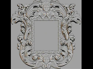 specchio con cornice classica intagliata Modello di stampa 3D