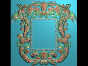 mirror classical carved frame 3D Print Model
