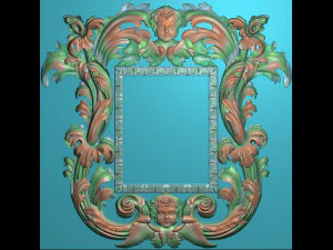 specchio con cornice classica intagliata Modello di stampa 3D