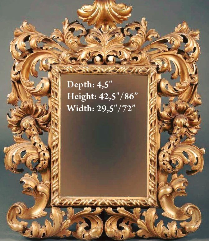 mirror classical carved frame - set 2 3D Print Model .c4d .max .obj .3ds .fbx .stl .blend 