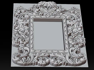 mirror classical carved frame - set 2 3D Print Model