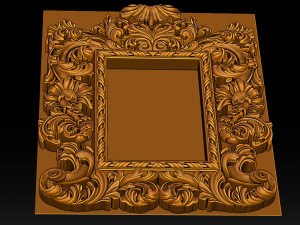 mirror classical carved frame - set 2 3D Print Model
