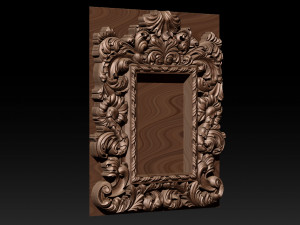 mirror classical carved frame - set 2 3D Print Model