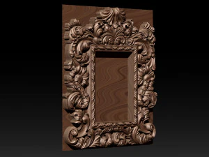 mirror classical carved frame - set 2 3D Print Model