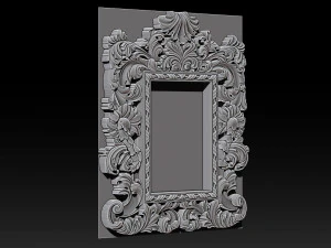 mirror classical carved frame - set 2 3D Print Model