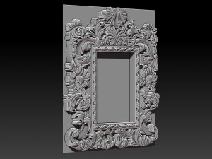 mirror classical carved frame - set 2 3D Print Model