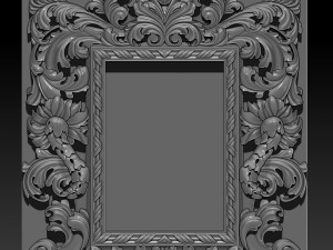 mirror classical carved frame - set 2 3D Print Model