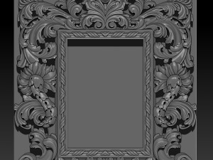 mirror classical carved frame - set 2 3D Print Model