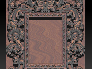 mirror classical carved frame - set 2 3D Print Model