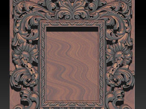 mirror classical carved frame - set 2 3D Print Model