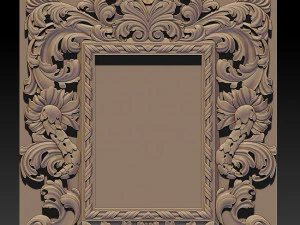mirror classical carved frame - set 2 3D Print Model