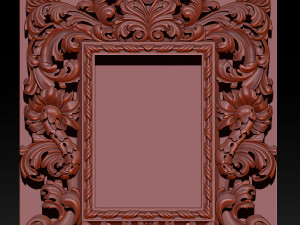 mirror classical carved frame - set 2 3D Print Model