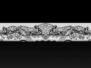 wooden peacock wall art - asian oriental accents 3D Print Model