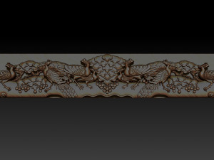 wooden peacock wall art - asian oriental accents 3D 프린트 모델