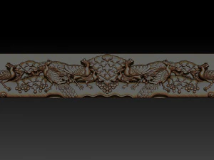 wooden peacock wall art - asian oriental accents 3D Print Model