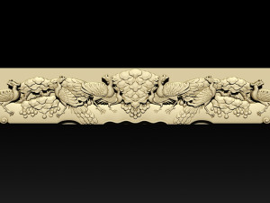 wooden peacock wall art - asian oriental accents 3D 프린트 모델