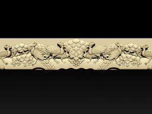 wooden peacock wall art - asian oriental accents 3D Print Model