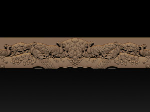 wooden peacock wall art - asian oriental accents 3D 프린트 모델