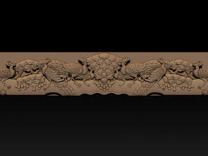wooden peacock wall art - asian oriental accents 3D Print Model