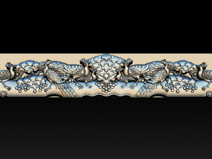 wooden peacock wall art - asian oriental accents 3D 프린트 모델
