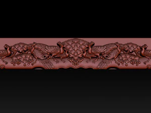 wooden peacock wall art - asian oriental accents 3D Print Model